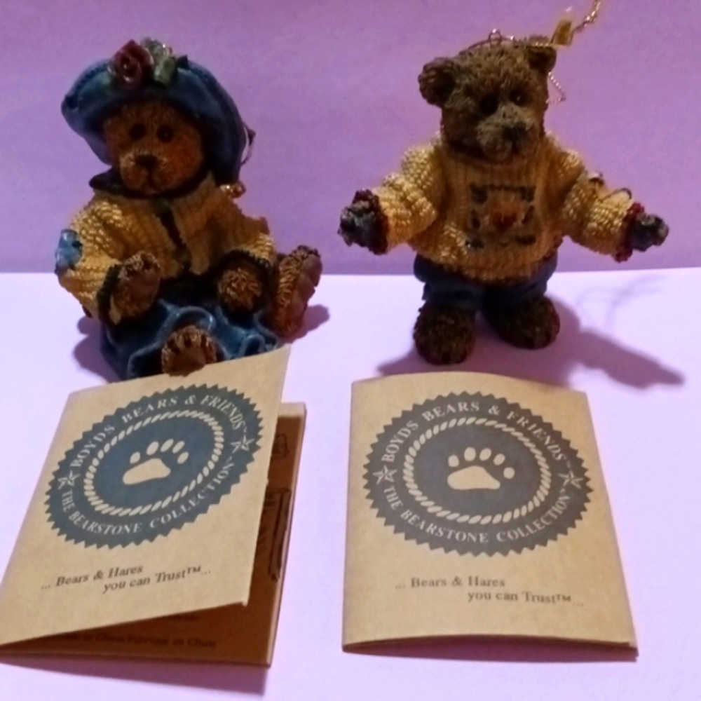 Boyds Bailey Matthew resin ornaments 1996 New Vtg